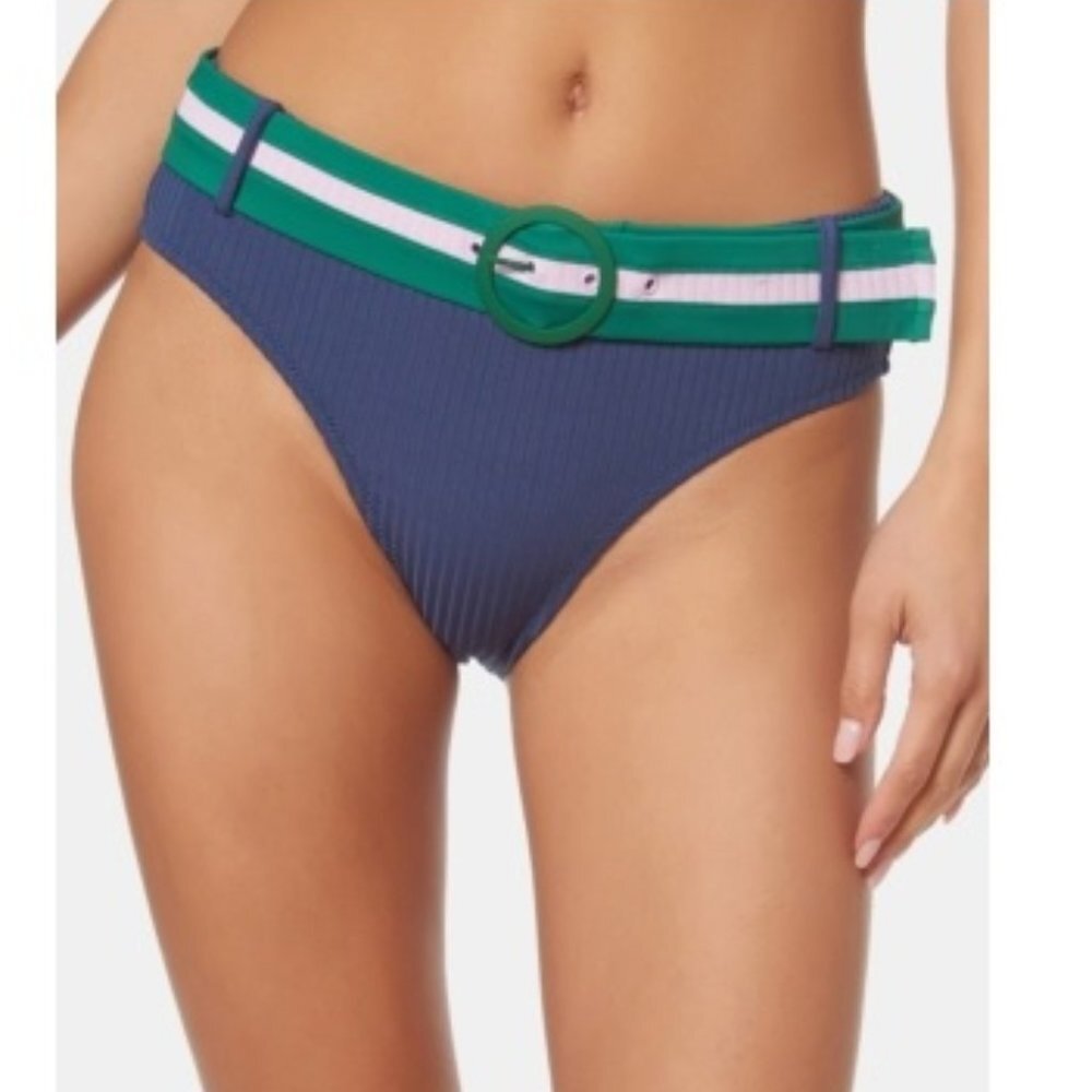 Jessica Simpson Ribbed Belted Swim Bikini